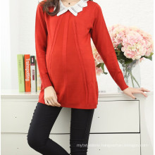 15PKSW14 extra size cable sweater for pregnant women